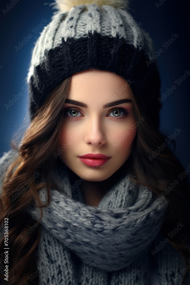Beautiful young woman in a winter clothes AI generated Beautiful young woman in a winter clothes AI generated