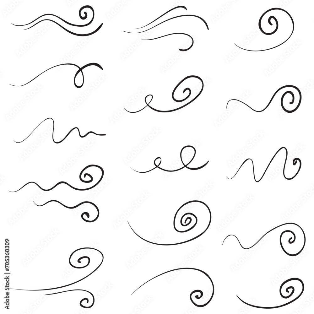 doodle wind illustration vector handrawn style doodle wind illustration vector handrawn style