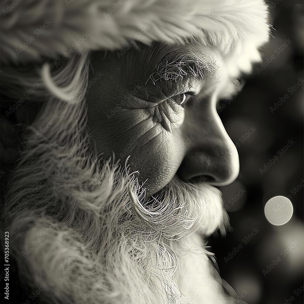 Fototapeta premium portrait of a santa claus with a beard