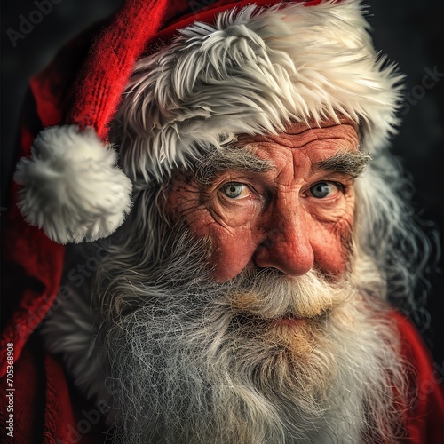 portrait of a santa claus with a beard