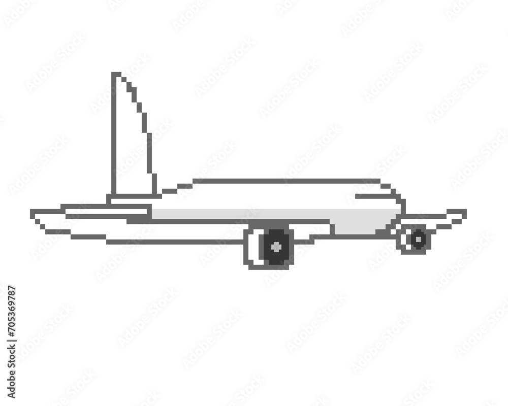 Pixel Art Clipart Airplane Illustration Pixel Art Clipart Airplane Illustration