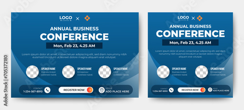 Creative marketing webinar online live corporate business social media cover banner template
