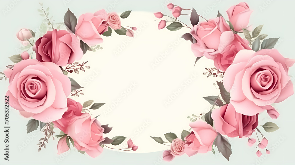 Floral frame with decorative flowers, decorative flower background pattern, floral border background Floral frame with decorative flowers, decorative flower background pattern, floral border background