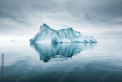 Iceberg floating in a calm Arctic ocean © Jelena