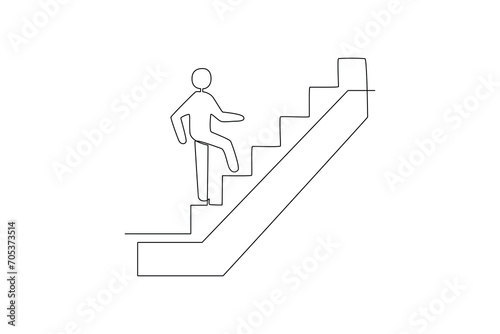 One continuous line drawing of Shopping center or mall information concept. Doodle vector illustration in simple linear style.