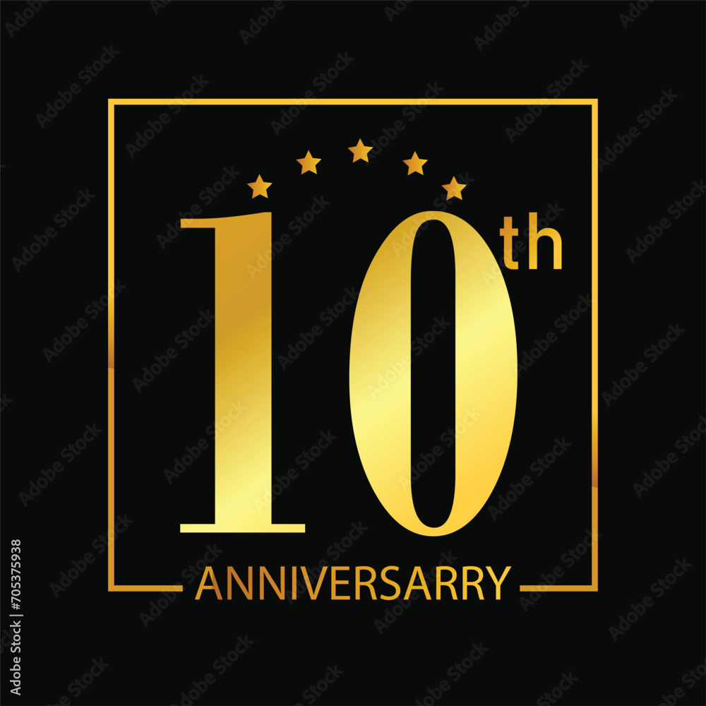 10 Year Anniversary Celebration Banner Template Design 10 Years