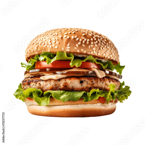 TURKEY_BURGER isolated on white and transparent background
