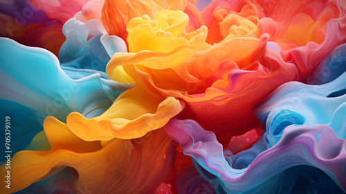 A Mesmerizing 3D Abstract Multi color Visualization