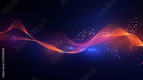 Abstract Waving Particle Technology Background