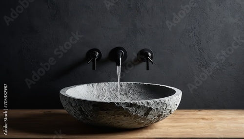 Minimalist Interior Design: Stylish Bathroom with Stone Sink