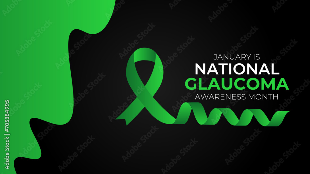 Fototapeta premium National Glaucoma Awareness month is observed every year in january. January is Glaucoma Awareness Month. Eye health, vision care concept for banner, cover, poster, flyer design. Vector illustration.