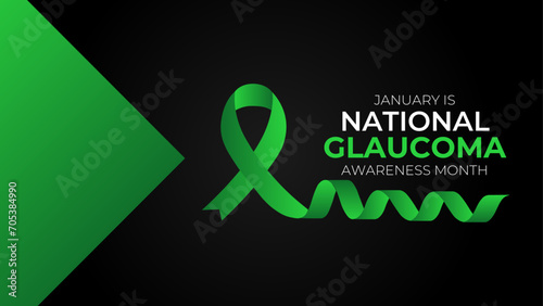 National Glaucoma Awareness month is observed every year in january. January is Glaucoma Awareness Month. Eye health, vision care concept for banner, cover, poster, flyer design. Vector illustration.