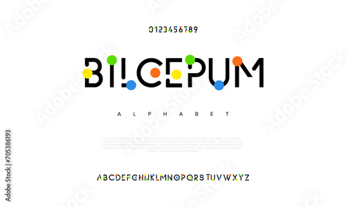 Bilgepum creative modern urban alphabet font. Digital abstract moslem, futuristic, fashion, sport, minimal technology typography. Simple numeric vector illustration