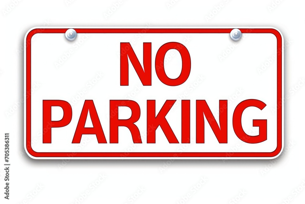 no park no parking sign red white illustration.ai generative no park no parking sign red white illustration.ai generative
