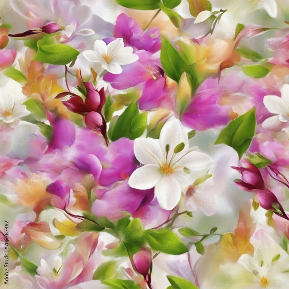 Blossoming Beauty: A Vibrant Spring Bouquet Filled with Petals