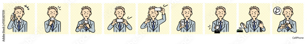 人物イラスト(スマートフォン) 人物イラスト(スマートフォン)