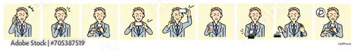 人物イラスト（スマートフォン） photo