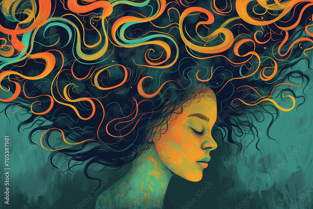Anxiety Illustration, Mental Health
