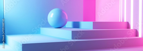 Y2K aesthetic 3d render style abstract geometric background
