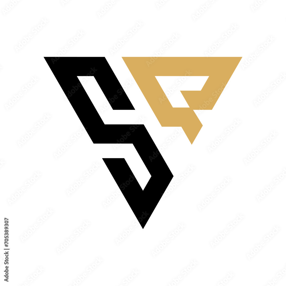 Initial SQ Triangle Logo Design Initial SQ Triangle Logo Design
