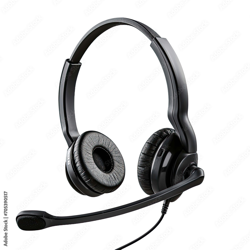 Call center headset isolated on white background Call center headset isolated on white background