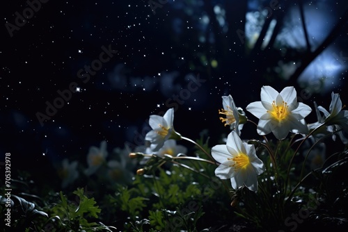Moonlit Garden: Photograph flowers under the moonlight, enhancing the scene.