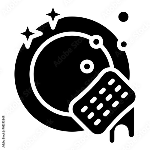 Sponge glyph icon, relate to housekeeping. use for UI or UX kit, web and app development.