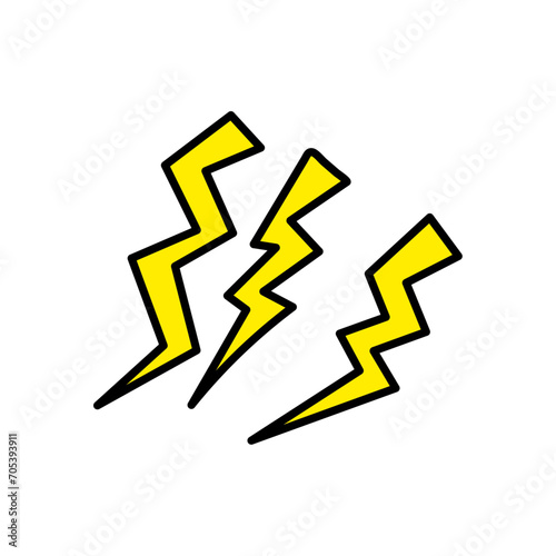 漫符、雷アイコン、怒ってるいる時。