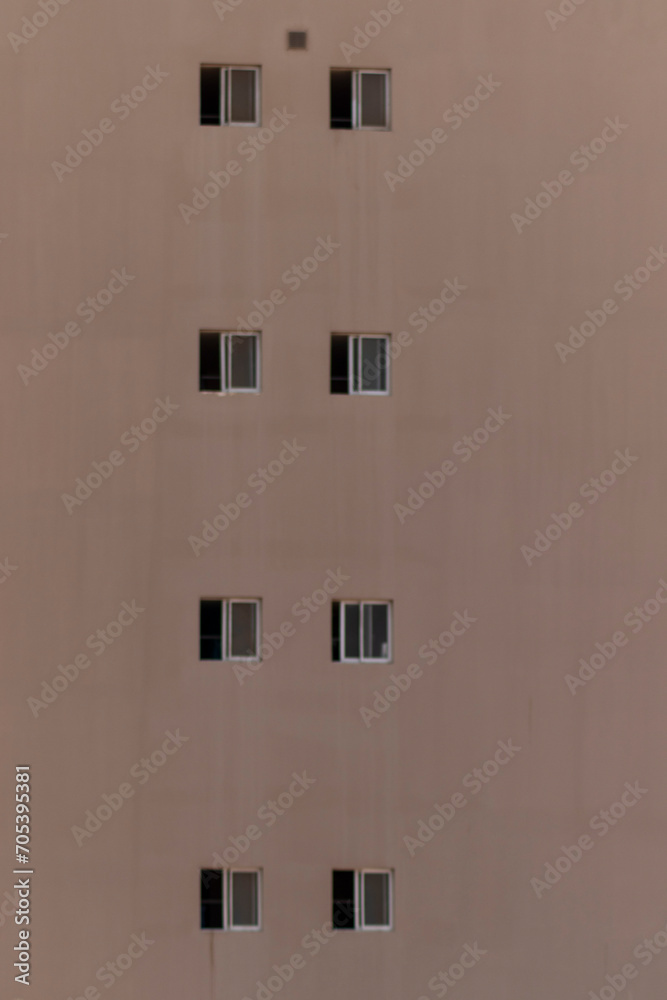 symmetrical windows of a building
