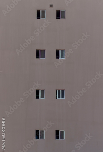 symmetrical windows of a building