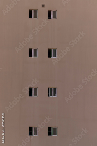 symmetrical windows of a building