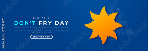Don't Fry Day Paper cut style Vector Design Illustration for Background, Poster, Banner, Advertising, Greeting Card