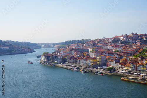 View of Lisbon, Capital city of Portugal with river and boats © Artful Studio