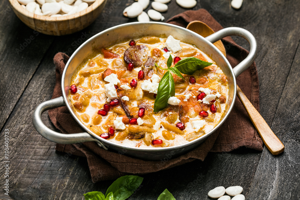 Chili con carne -Vegetable and beans stew in tomato sauce Chili con carne -Vegetable and beans stew in tomato sauce
