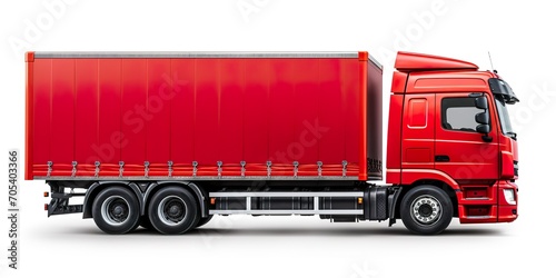 cargo truck isolated on white 