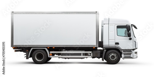 cargo truck isolated on white 