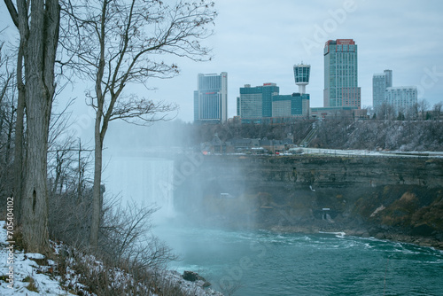 View of Horseshoe Falls, in Niagara Falls, New York © jonbilous