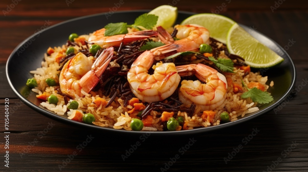 Transport your taste buds to new horizons with this decadent plov creation, featuring aromatic rice mingled with plump shrimp, sourced straight from the pristine ocean waters, and seasoned Transport your taste buds to new horizons with this decadent plov creation, featuring aromatic rice mingled with plump shrimp, sourced straight from the pristine ocean waters, and seasoned