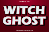 Witch Gost Editable Text Effect 3d Emboss Gradient Style