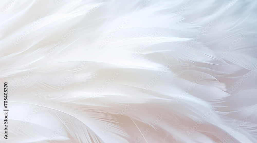 Close-up image capturing the soft, delicate texture of white feathers with subtle shadows and light. Close-up image capturing the soft, delicate texture of white feathers with subtle shadows and light.