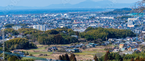 絶景　都市景観風景(大牟田市)
Spectacular cityscape landscape (Omuta City)
日本(冬)
Japan (winter)
九州・福岡県大牟田市
Omuta City, Fukuoka Prefecture, Kyushu
臥龍梅（がりゅうばい）」普光寺　大牟田市 photo