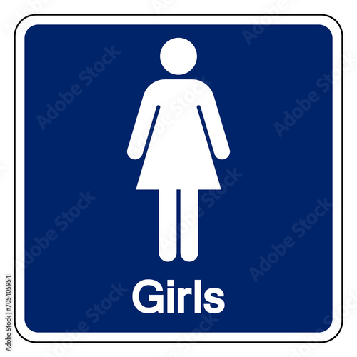 Girl Symbol Sign,Vector Illustration, Isolated On White Background Label. EPS10