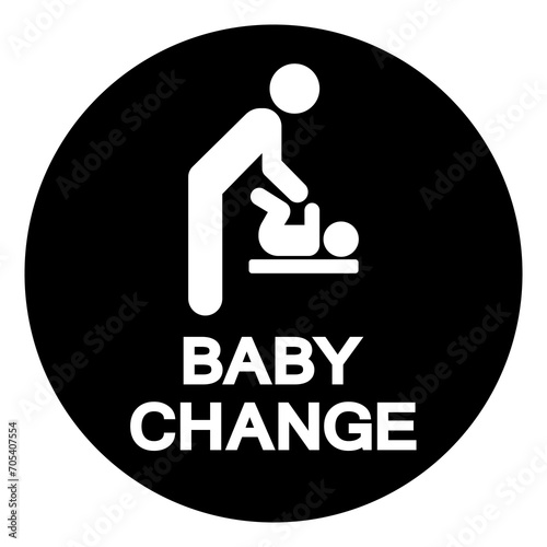Baby Change Symbol Sign,Vector Illustration, Isolated On White Background Label. EPS10