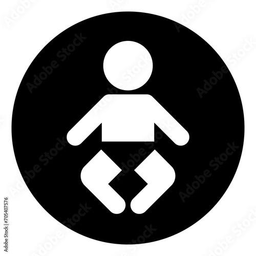Baby Change Symbol Sign,Vector Illustration, Isolated On White Background Label. EPS10