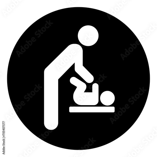 Baby Change Symbol Sign,Vector Illustration, Isolated On White Background Label. EPS10