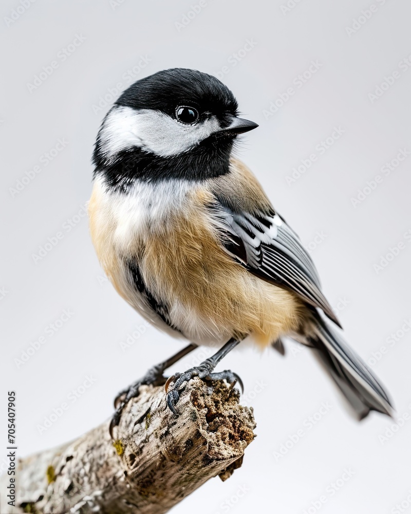 the Black-capped Chickadee isolated on white AI Generative the Black-capped Chickadee isolated on white AI Generative