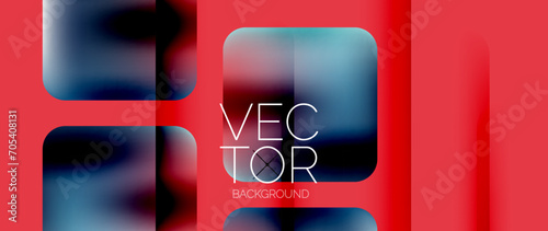 Dynamic bright colorful geometric elements with fluid gradients, lights, shadows blend in a minimal backdrop, creating captivating composition