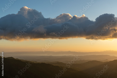 Beautiful Mountain View sunset in Costa Rica Santa Elena monteverde nature blue and orange © PIC by Femke