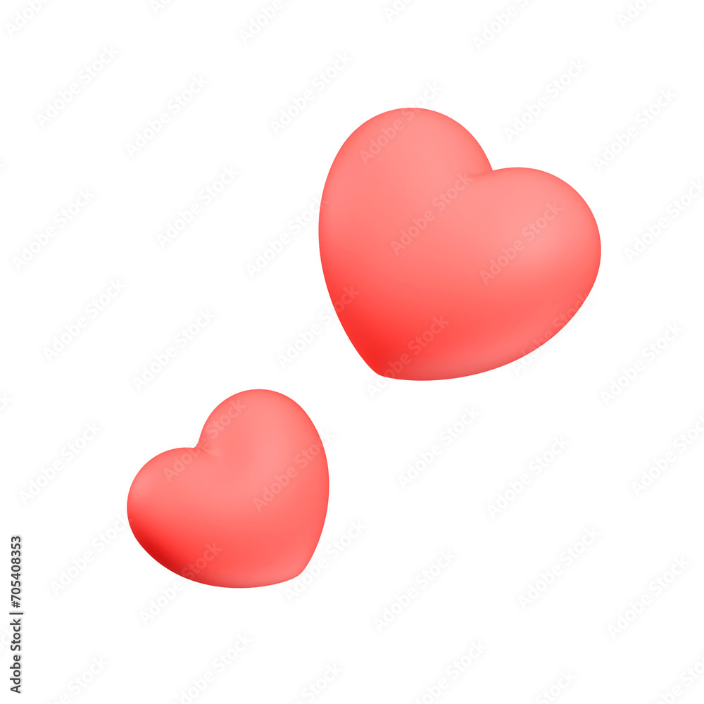 red hearts isolated on white, floating valentine hearts red hearts isolated on white, floating valentine hearts