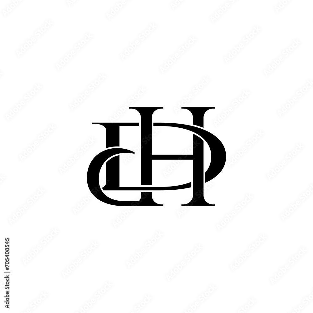 ddh initial letter monogram logo design ddh initial letter monogram logo design